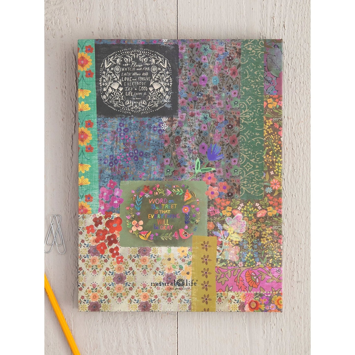 Clipfolio with Notepad - Patchwork