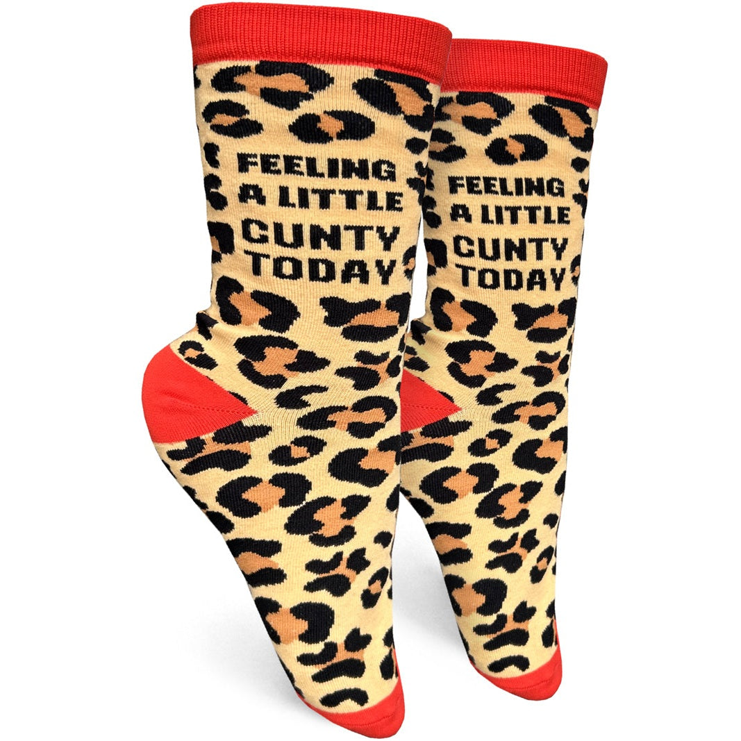 Feeling A Little Cunty Today Womens Crew Socks - The Feral Market