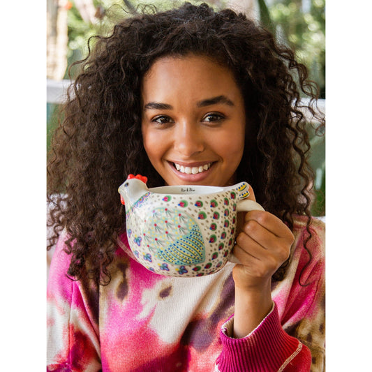Folk Art Coffee Mug - Penny The Chicken - The Feral Market
