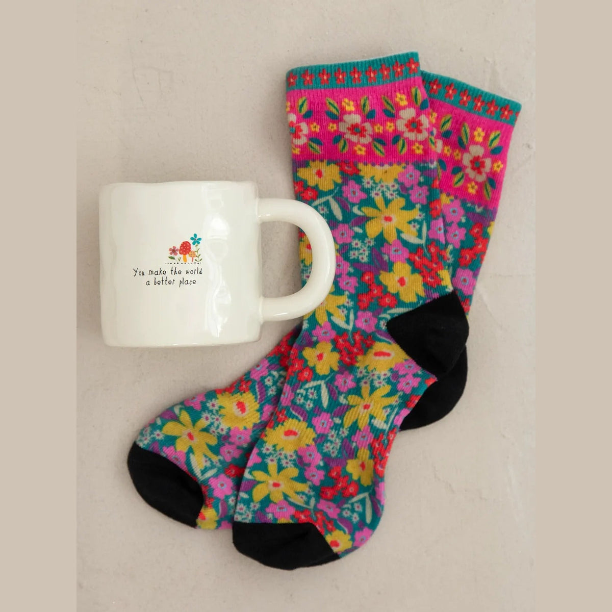 Mug & Sock Set - World Better - The Feral Market