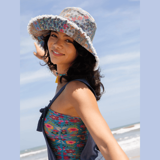 Sandy Days Bucket Hat - Folk Flower Patchwork