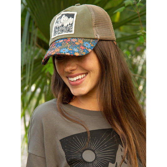 Canvas Trucker Hat - Mountains - The Feral Market