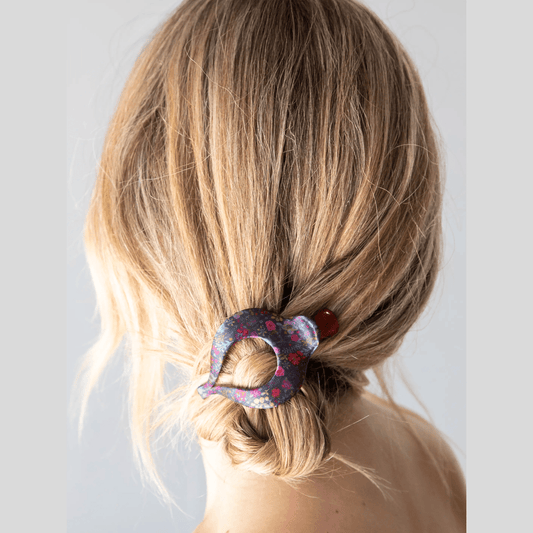 Boho Clip - Satin Rainbow Garden