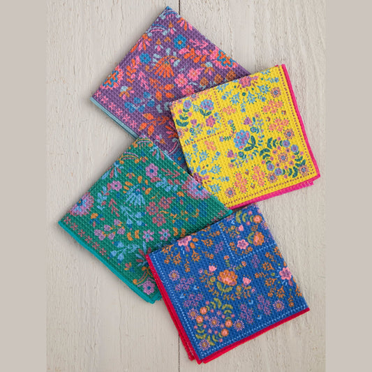 Dish Cloth Napkins, Set of 4 - Teal