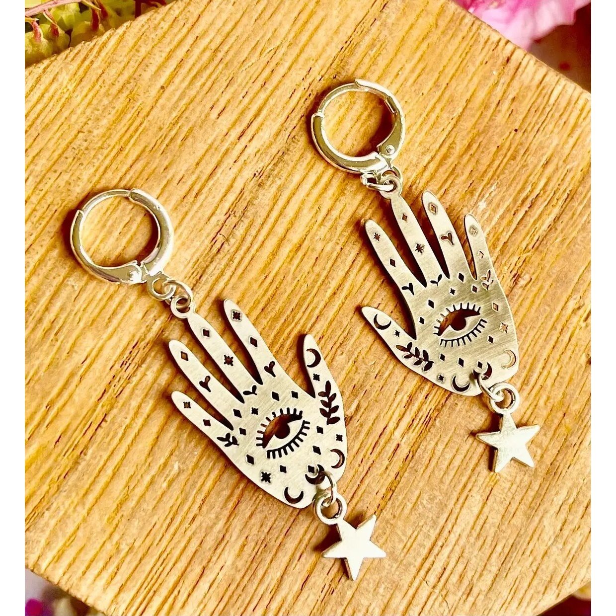 Palmistry Star Earrings