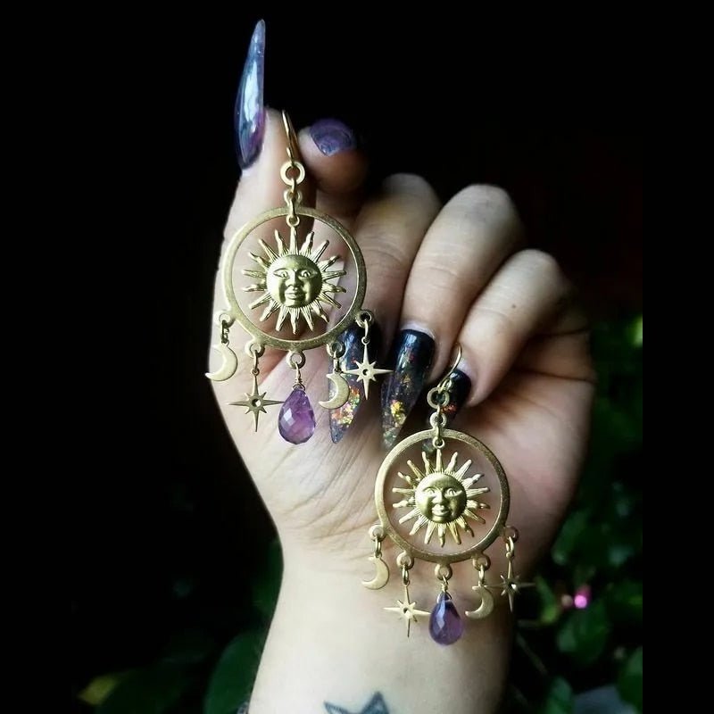 Sun Sky Dangle Earrings