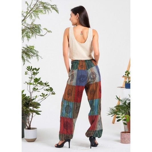 Patchwork Harem Pants