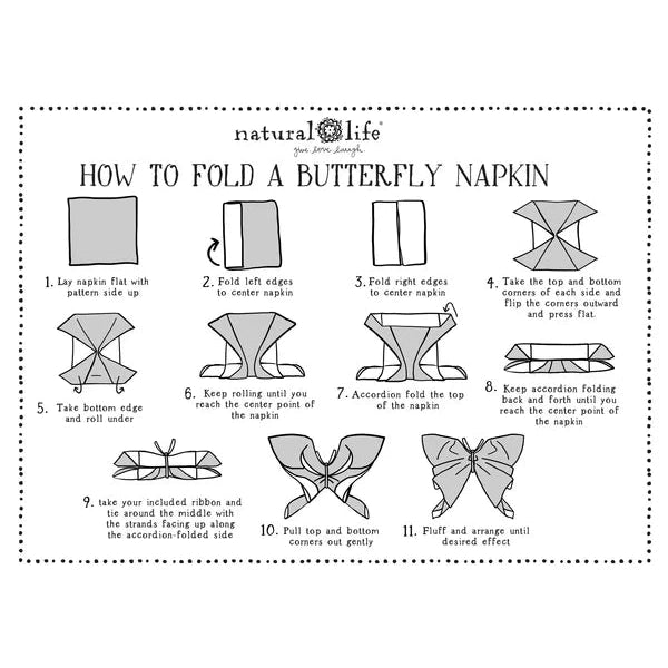 Bohemian Bungalow Napkins, Set of 4 - Blue Borders