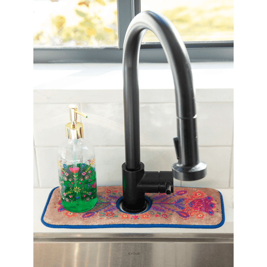 Reversible Faucet Sink Mat - Burnt Orange