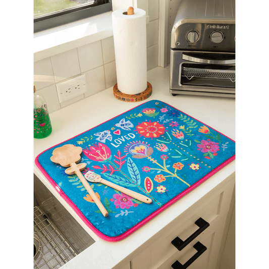 Reversible Dish Drying Mat - Loved