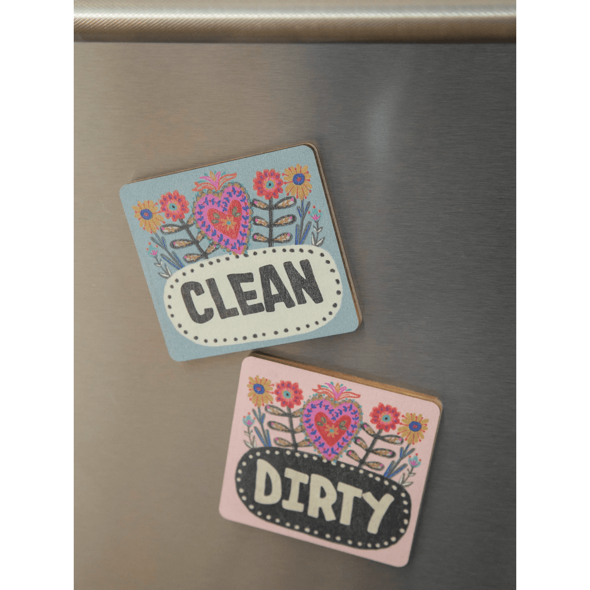 Double-sided Dishwasher Magnet - Heart