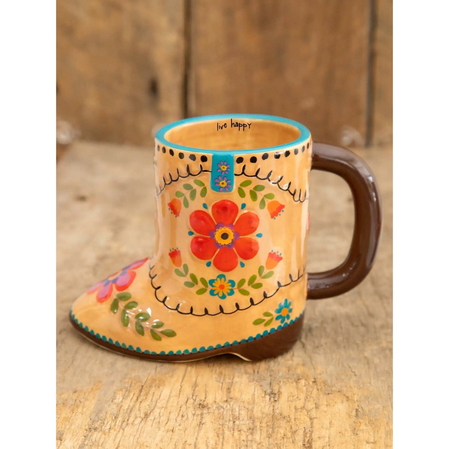 Folk Art Coffee Mug - Betty the Boot - The Feral Market