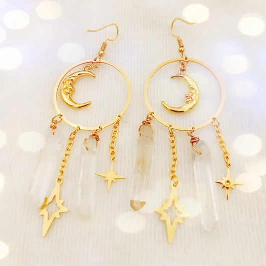 Crystal Lunar Earrings