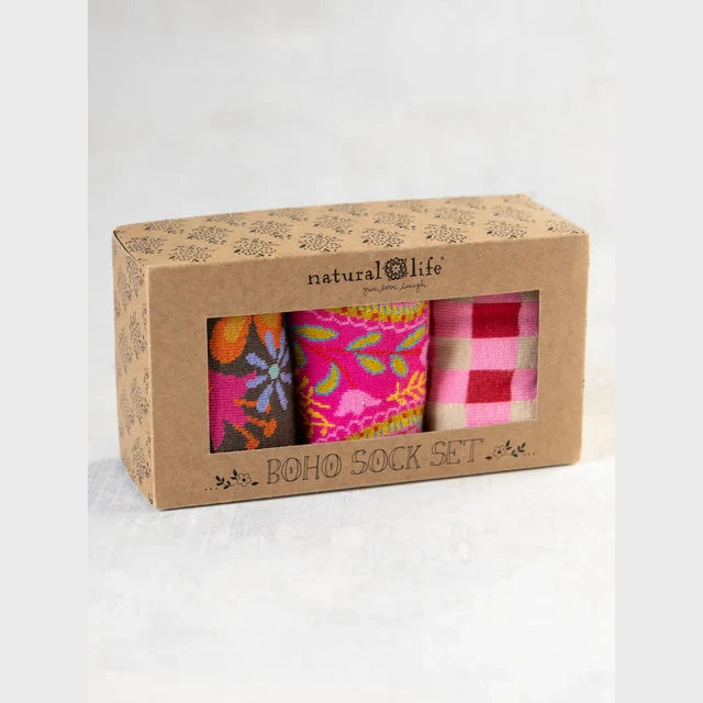 Boxed Boho Sock Set, Set of 3 - Red Heart