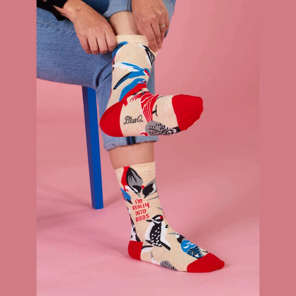 Really Into Birds Crew Socks - The Feral Market