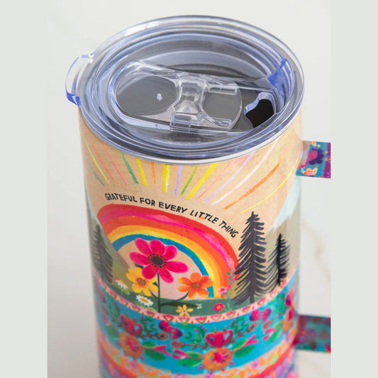 Cork Coffee Tumbler - Grateful - The Feral Market