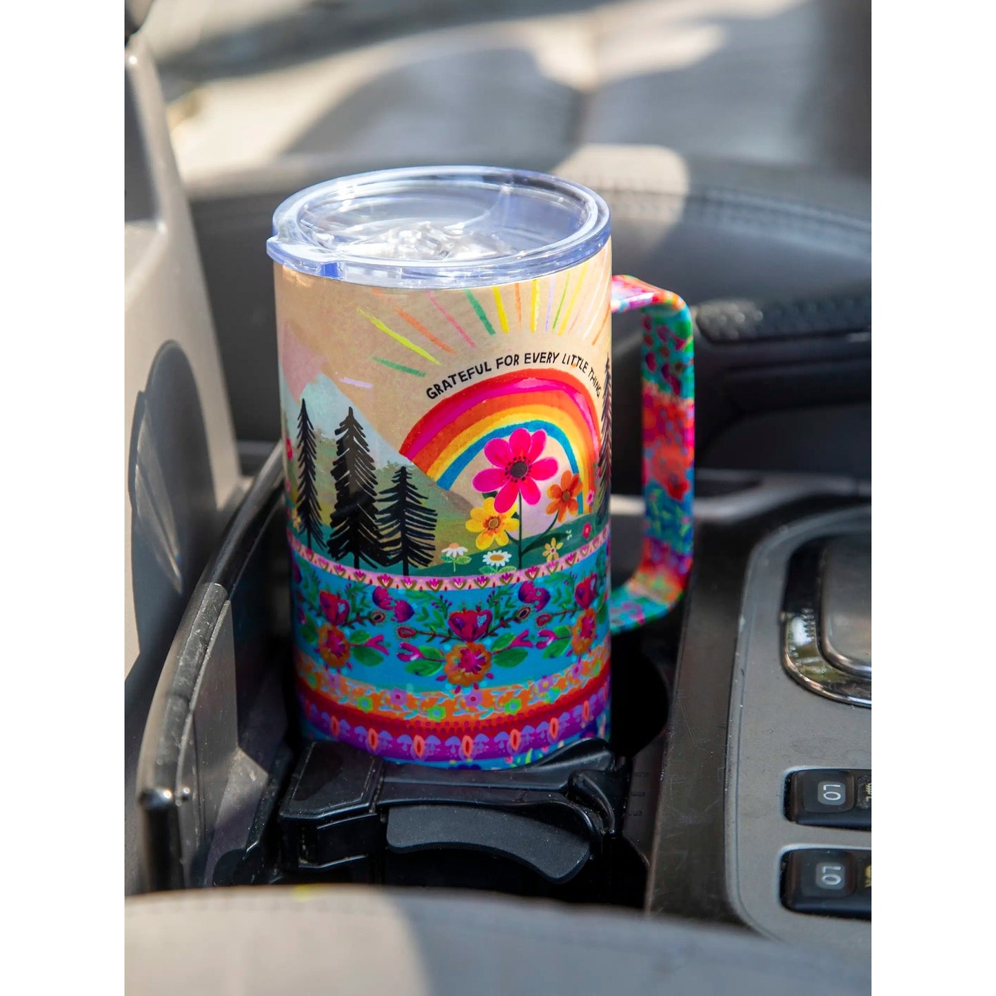 Cork Coffee Tumbler - Grateful - The Feral Market