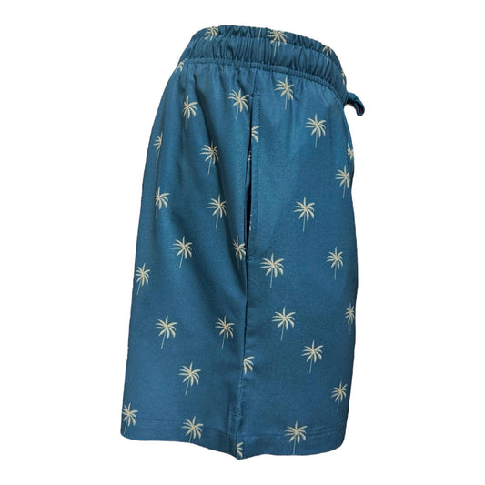 Men's Swim Short - Tiny Palms on Teal