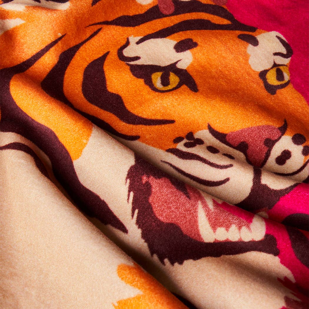Velvet Tote Bag - Roaring Tiger