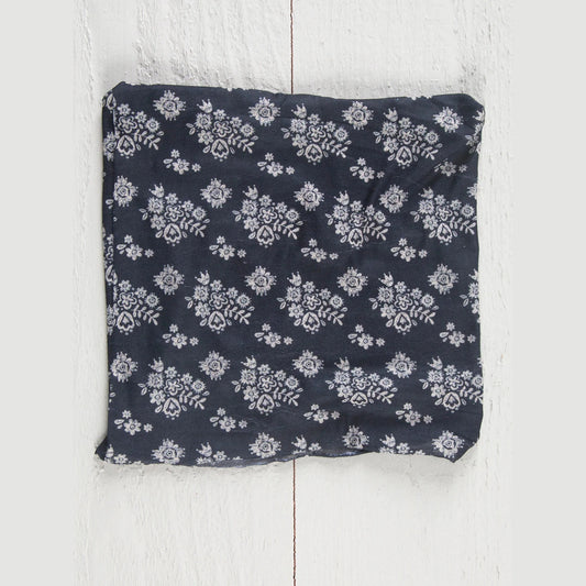 Half Boho Bandeau® Headband - Black Cream Floral