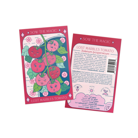 Lost Marbles Tomato Tarot Garden + Gift Seed Pacaket - The Feral Market