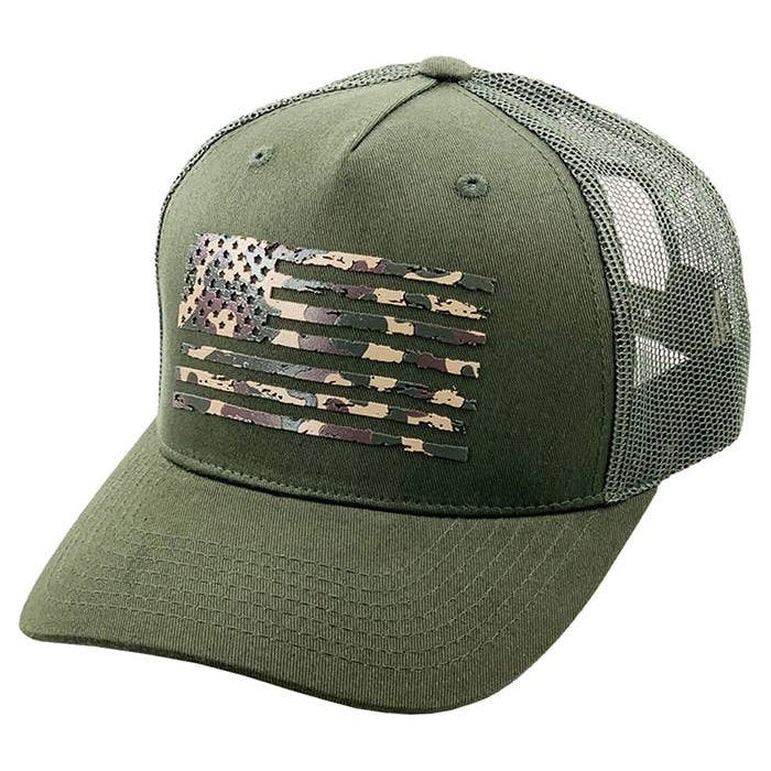 Flag Flat Uv Print Mesh Back American Flag Baseball Cap
