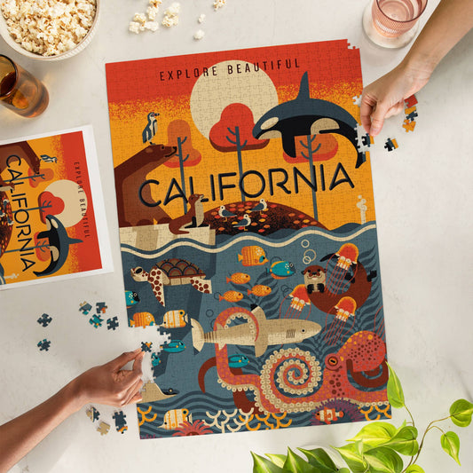 1000 PIECE PUZZLE California Marine Animals
