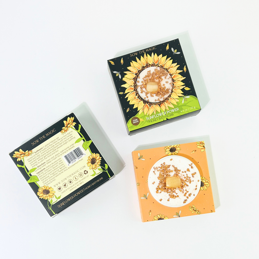 Sunflower Power Honey Bath Bomb with Amber - The Feral Market