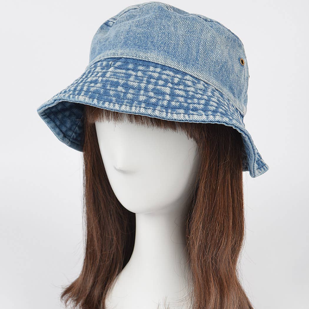 Washed Denim Bucket Hat
