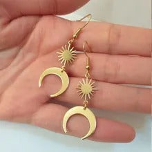 Simply Sun and Moon Earrings