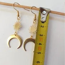Simply Sun and Moon Earrings