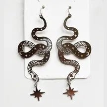 Silver Serpent Earrings