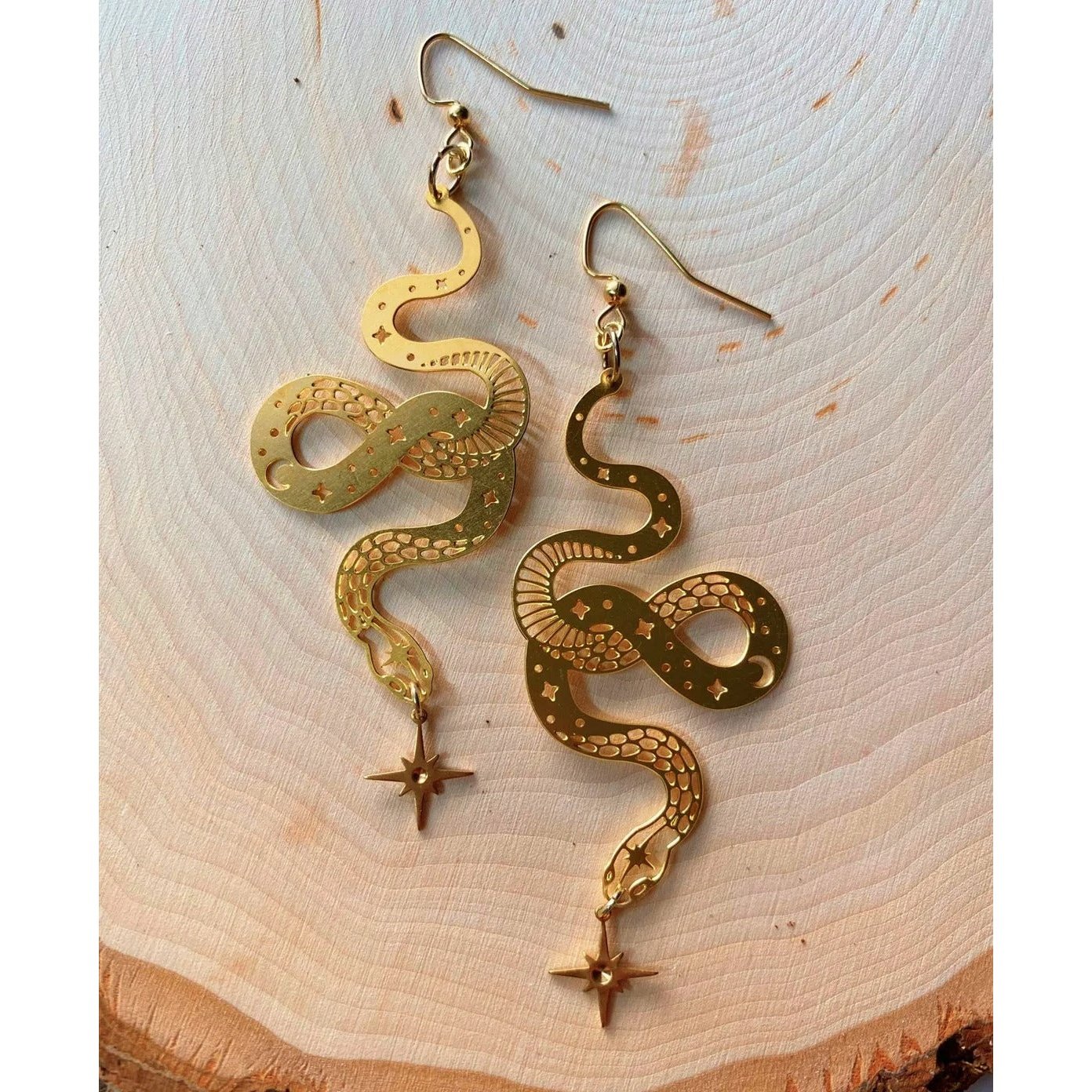 Silver Serpent Earrings