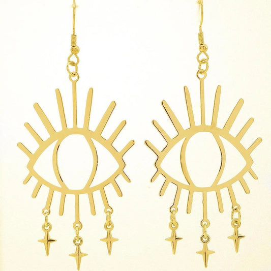 Evil Eye Outline Earrings