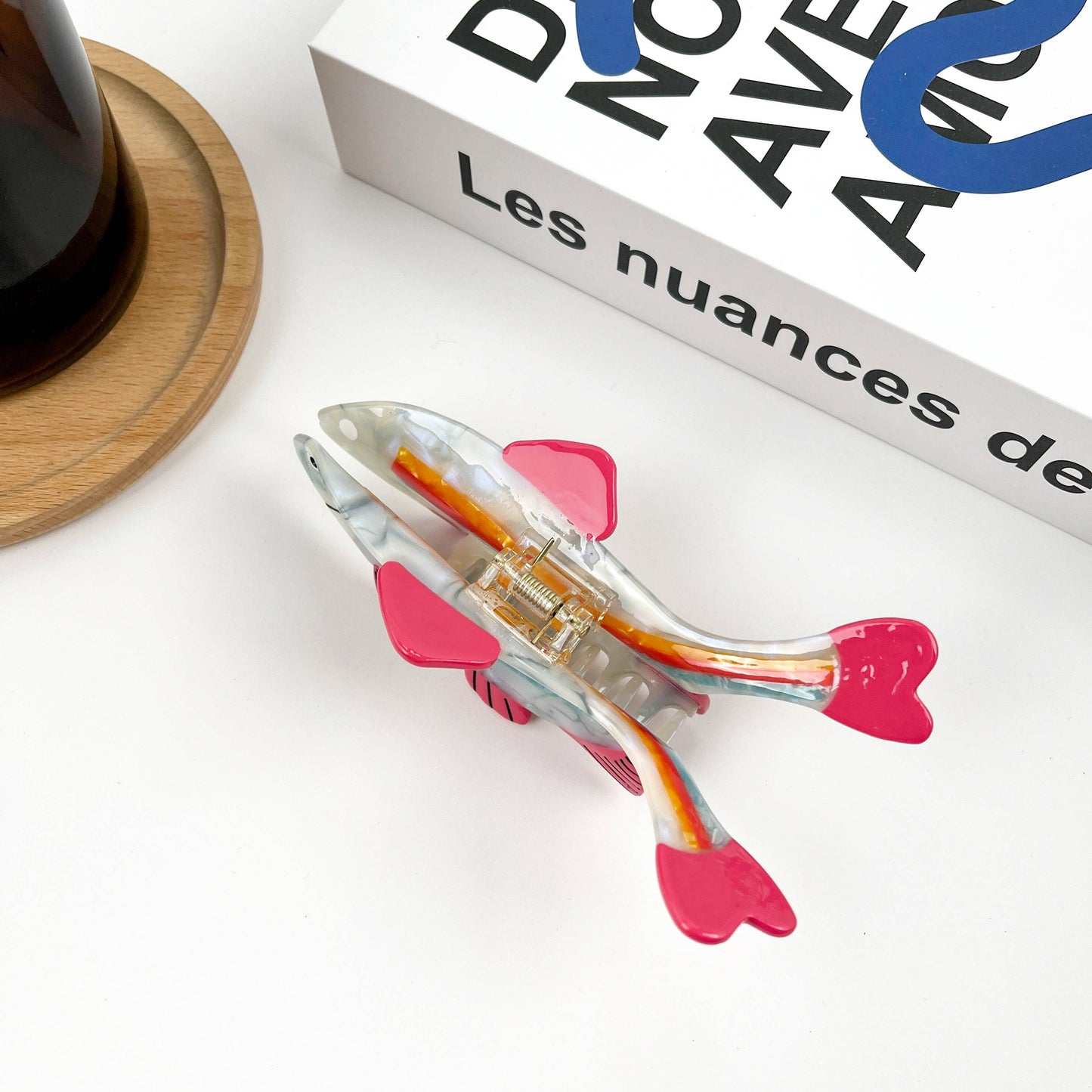 Striped Fish Hair Clip, Acetate Claw Clip