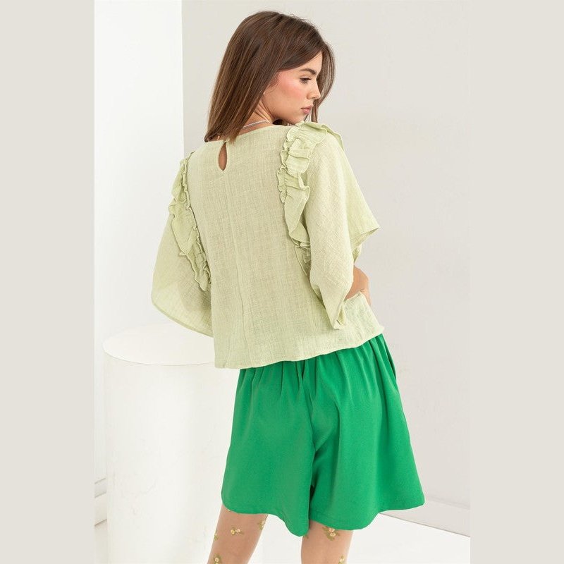 Penny Cotton Gauze Ruffle Top