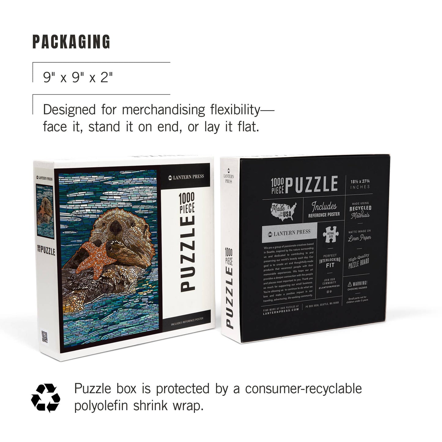 1000 PIECE PUZZLE Sea Otter, Paper Mosaic - The Feral Market