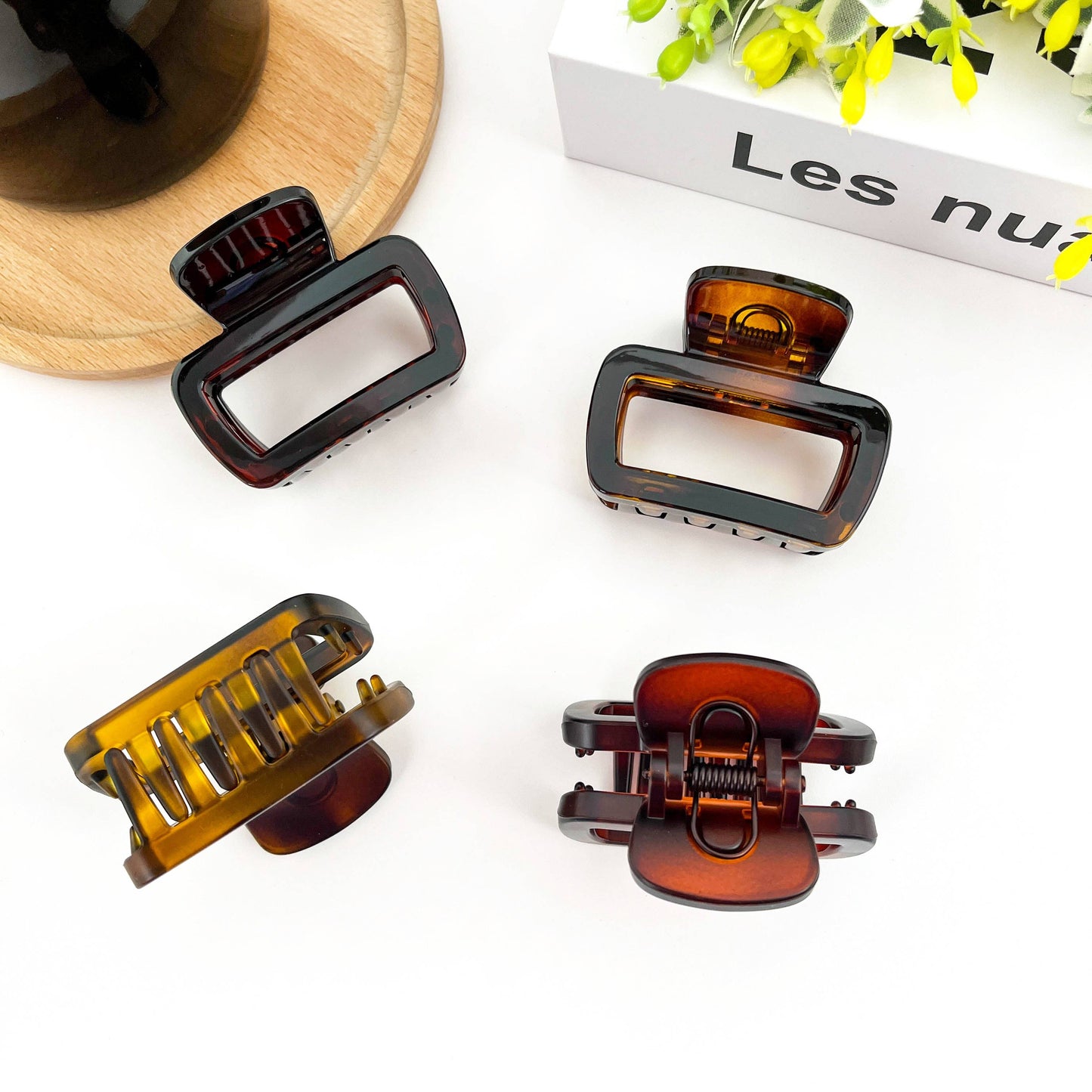 Square Thickened Hair Clip, Gradient Claw Clip