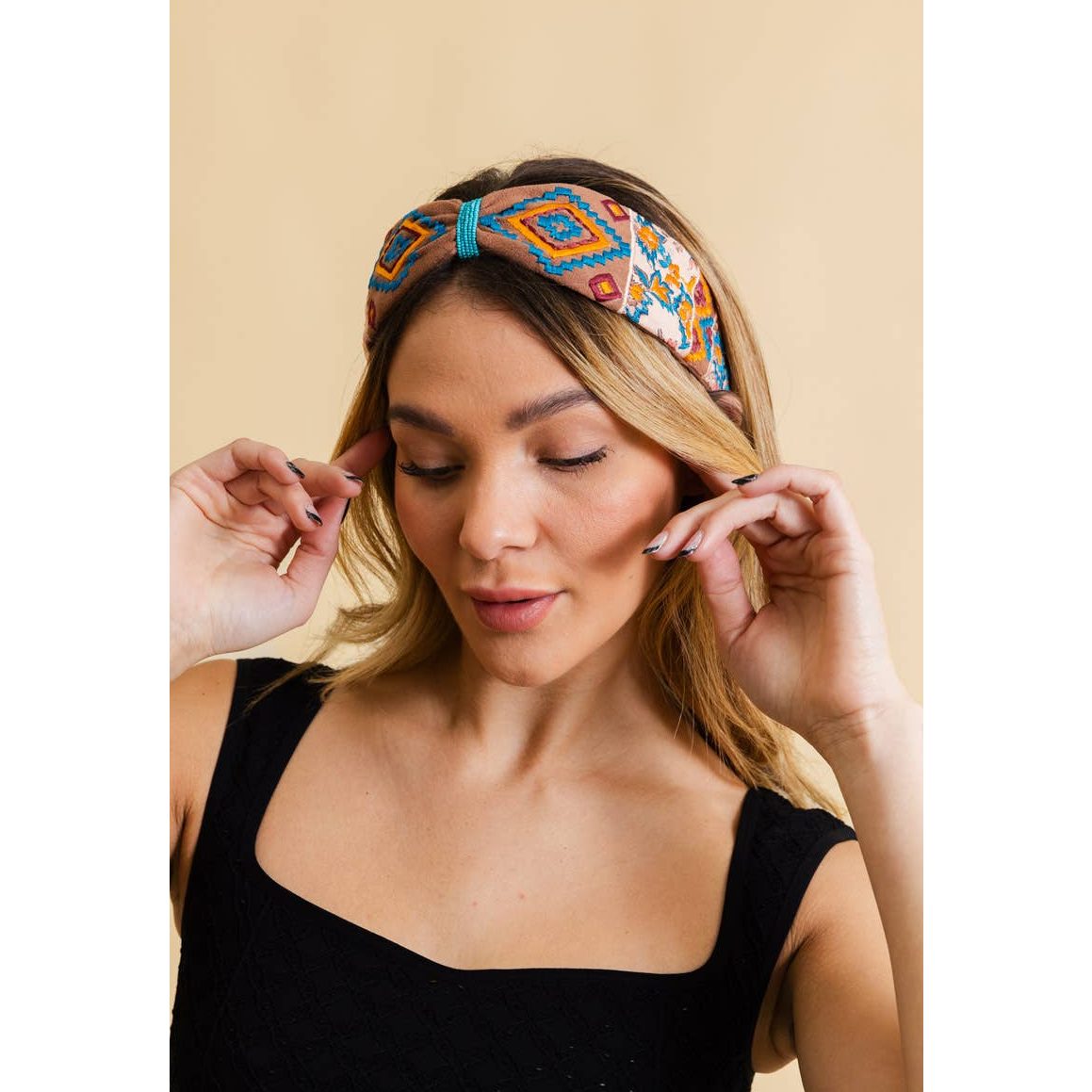 Wild West Charm Beaded Embroidered Headband