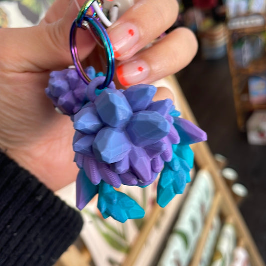 3D Printed Crystal Turtle Keychain *Mermaid*