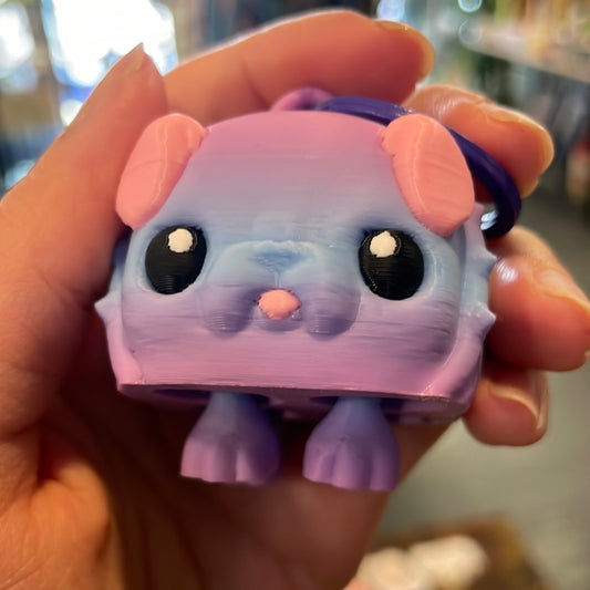 3D Printed Pug Keychain