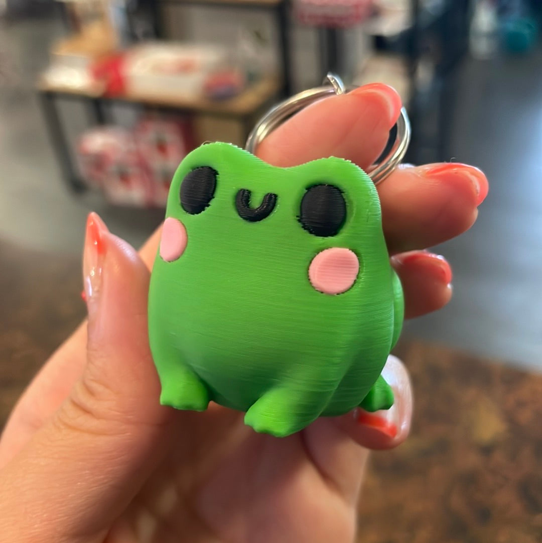 Pigeon Print Shop 3D Printed Cute Frog Keychain