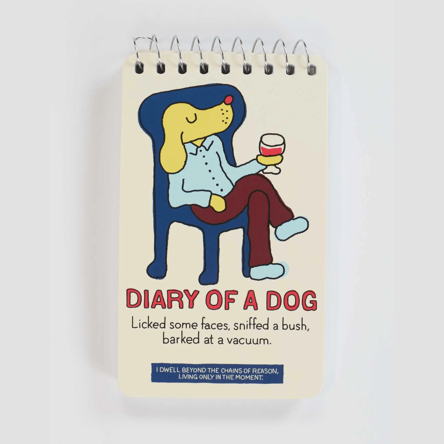 Diary Of A dog. Licked Some Faces, Sniffed A Bush, Barked At A Vacuum 3x5 Spiral Notebook - The Feral Market