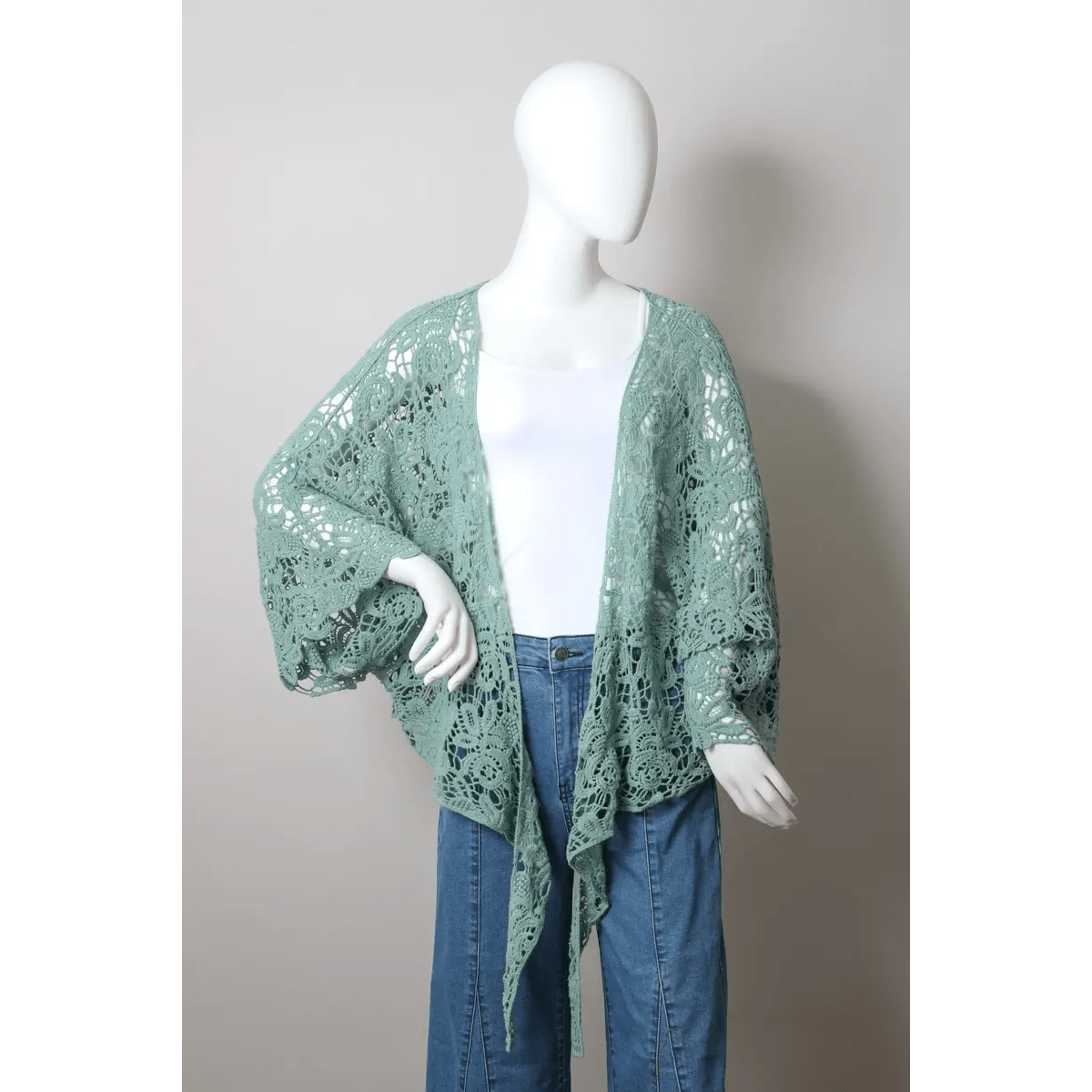 Crochet Floral Petal Kimono Wrap