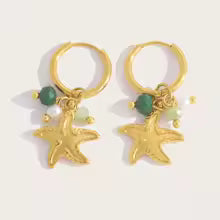 Sea Star Charm Huggie Earrings