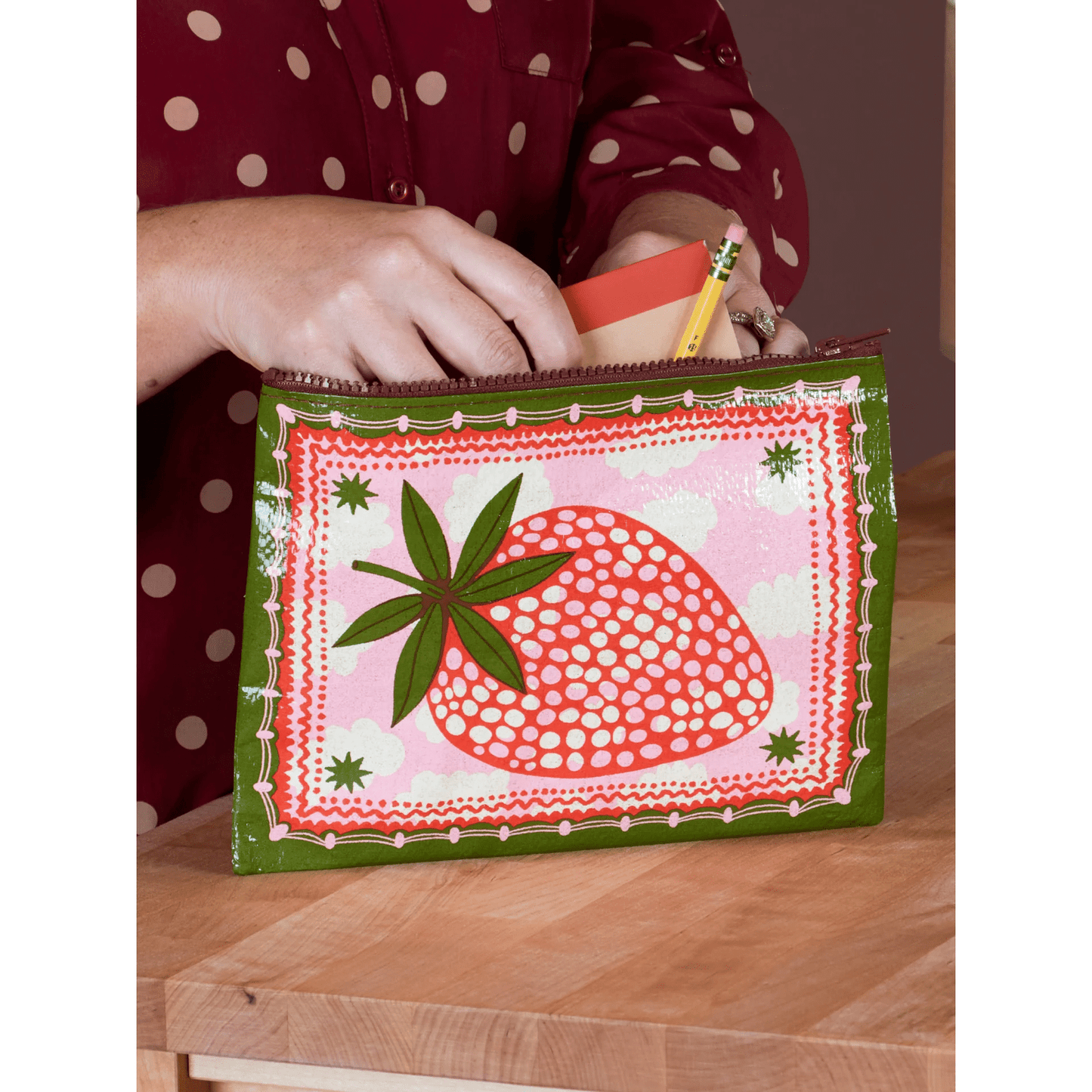 Strawberry Clouds Zipper Pouch - The Feral Market
