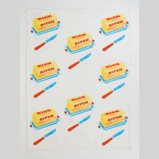 Rich Bitch Dish Towel - The Feral Market