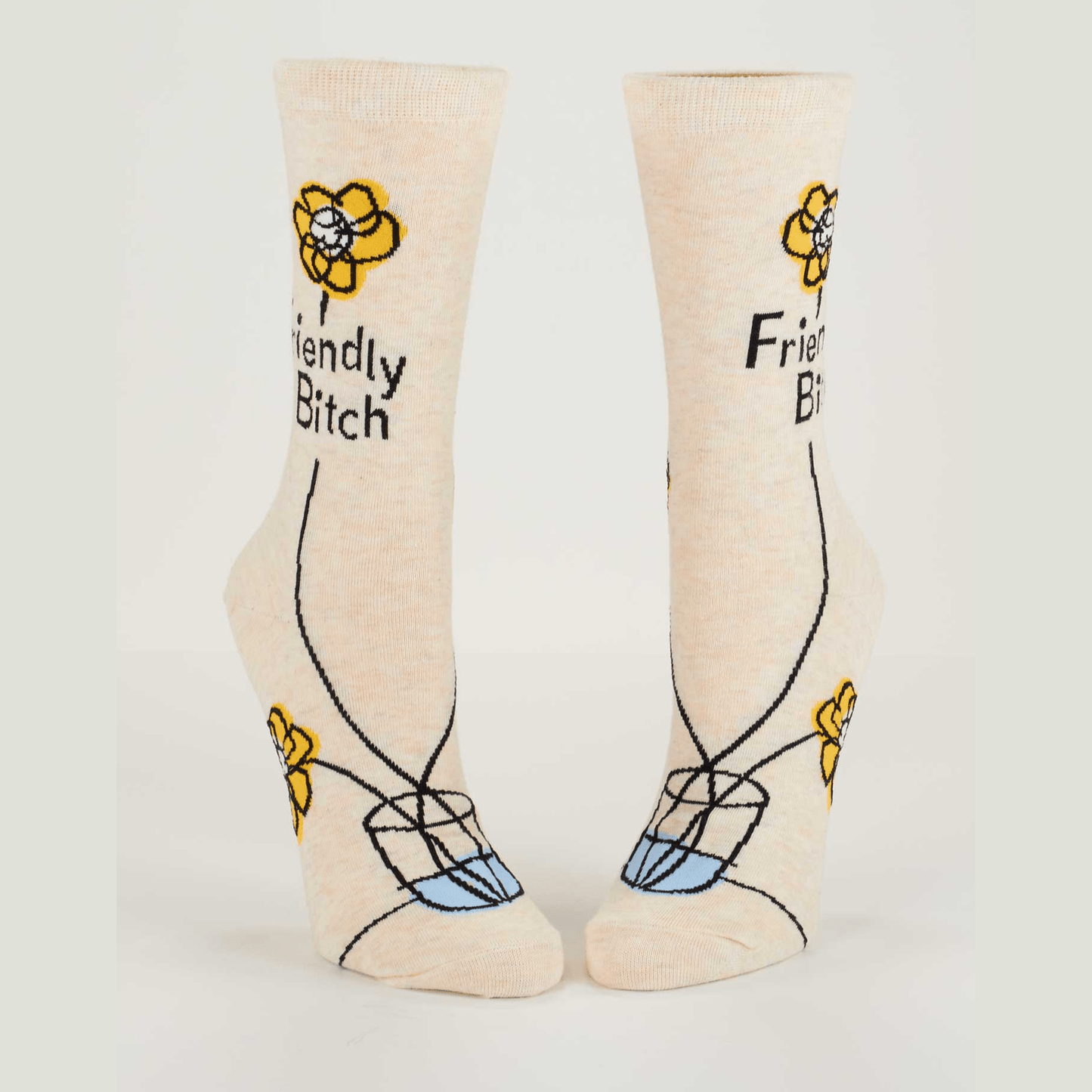 Friendly Bitch Women's Crew Socks - The Feral Market