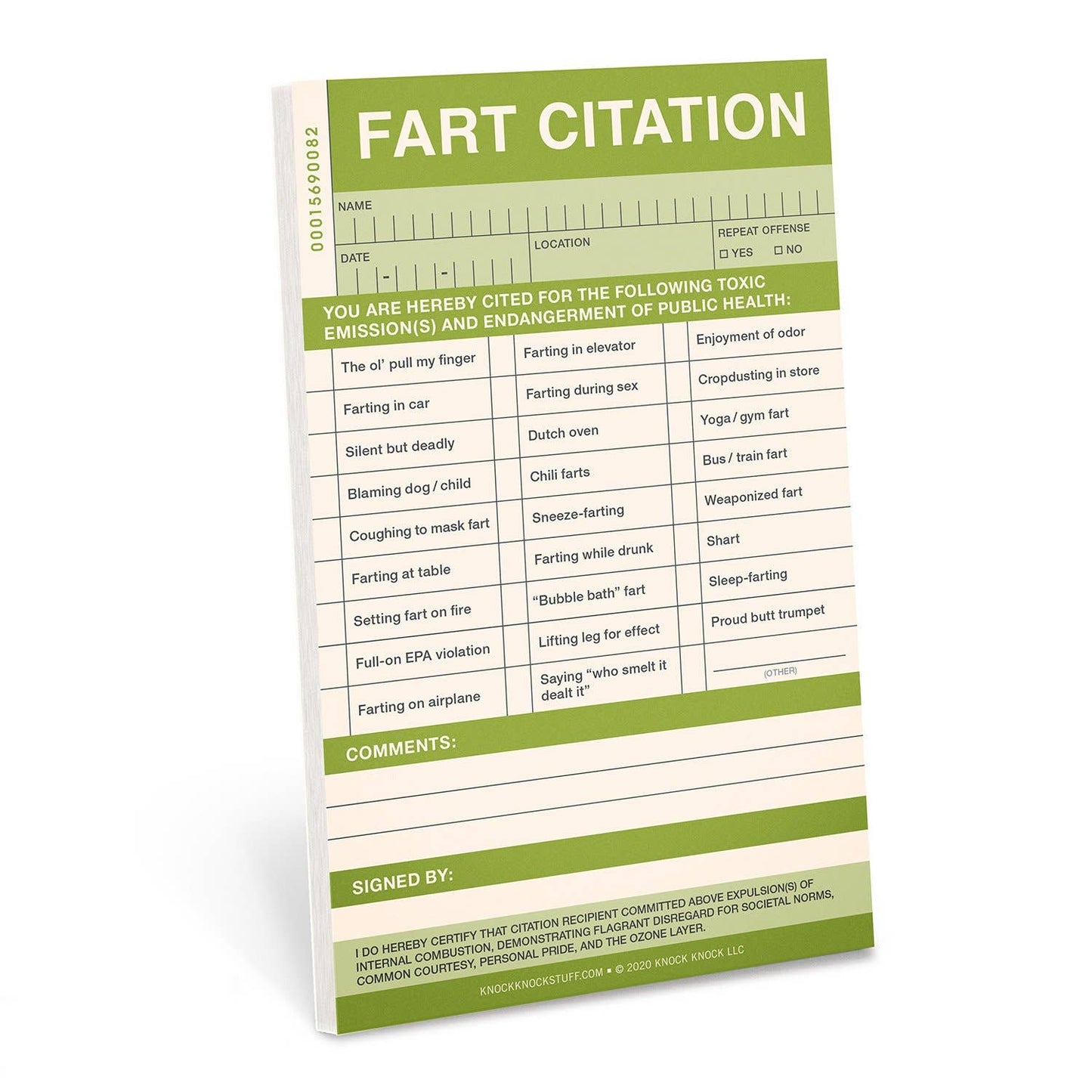 Fart Sticky Citation Pad - The Feral Market