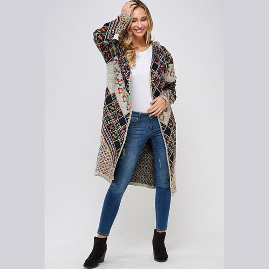 Rainbow Aztec Cardigan